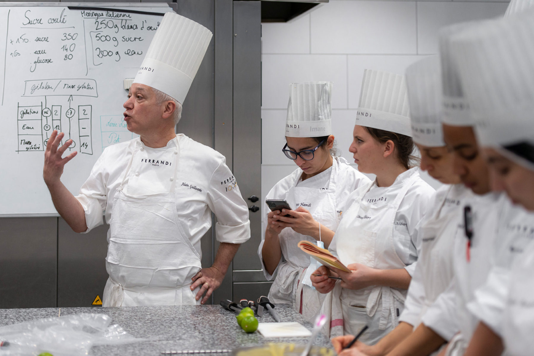 A chef plating a dish